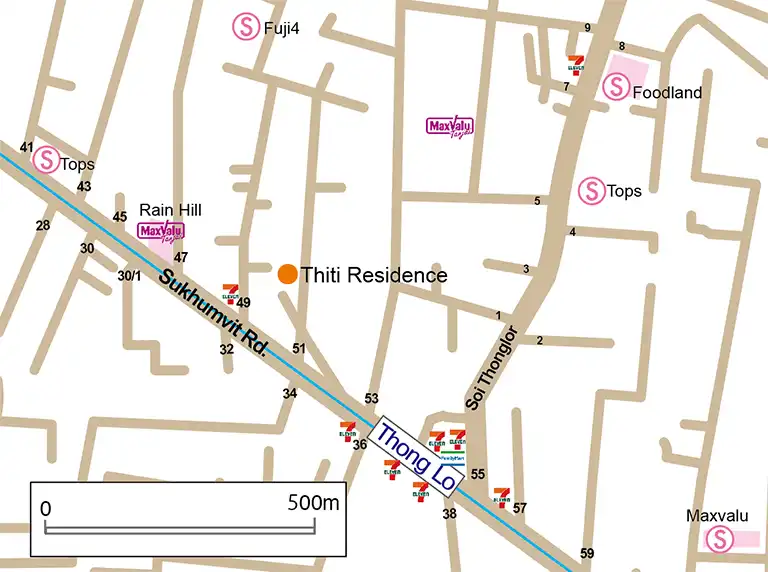 thiti residence map