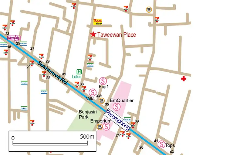 map taweewanplace