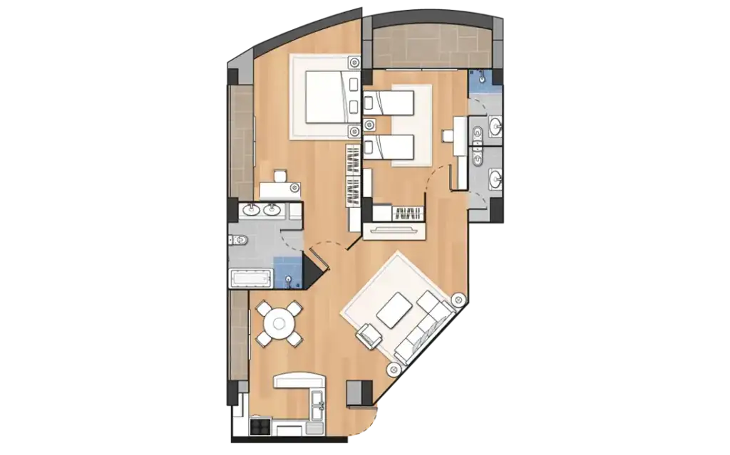 plan 2bedrooms type a