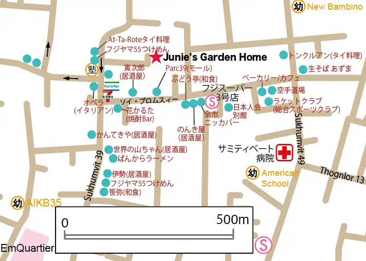map junies garden home