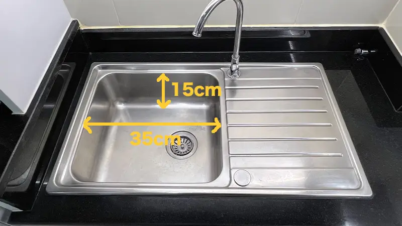 Sink(W:35cm, D:15cm)